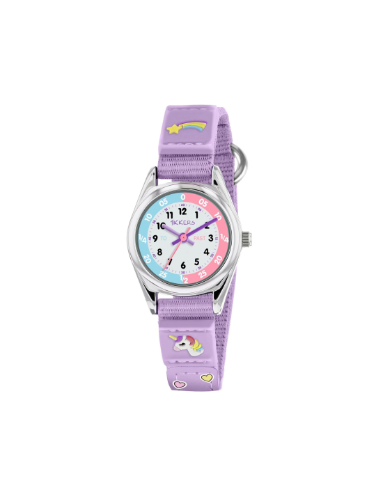 TK0148 Tikkers Kinderuhr Lernuhr Klettverschluss Einhorn | Diademita