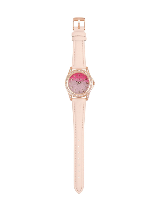 TK0176 Tikkers Kinderhorloge Glitter Roze Kunstlederen… | Diademita
