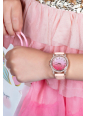 TK0176 Tikkers Montre Enfant Paillettes Bracelet Cuir Rose | Diademita