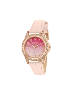 Tikkers Kinderuhr Glitzer Rosa Kunstlederarmband