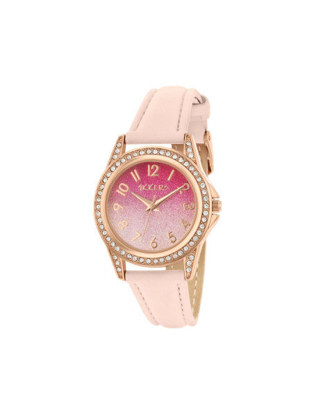 TK0176 Tikkers Kinderhorloge Glitter Roze Kunstlederen… | Diademita