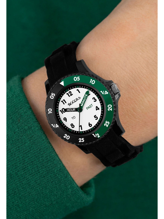 TK0215 Tikkers Kinderhorloge Leerhorloge Siliconen Zwart… | Diademita