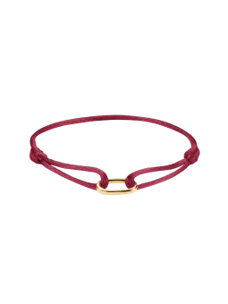 Thomas Sabo Red Textile Bracelet Connect 18k Gold Plated – Gold