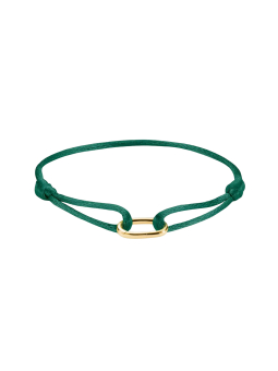 Thomas Sabo Textilarmband Grün Connect 18k Vergoldet