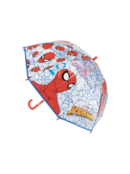 Spiderman Transparenter Regenschirm Manuell Kinder – Blau