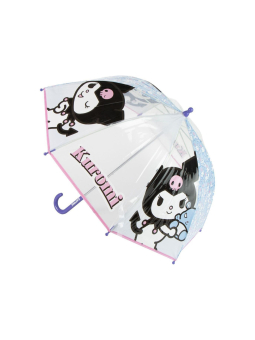 Hello Kitty Und Kuromi Transparenter Regenschirm Manuell Kinder – Schwarz
