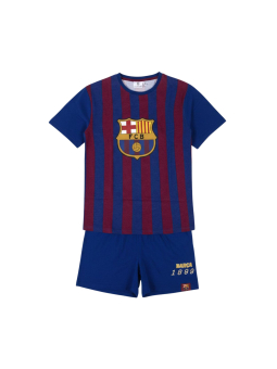 FC Barcelona Kinder Sommer Schlafanzug Shorty – Rot