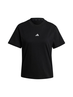 Adidas Essentials Small Logo Womens Cotton T Shirt – Black