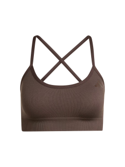 Adidas Workout Essentials Knit Light Support Bra Brassiere De Sport – Marron