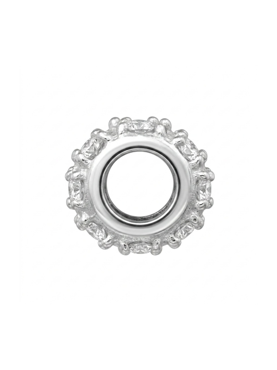 Maxte BD-JB320-SP Silver Round Bead With Cubic Zirconia… | Diademita