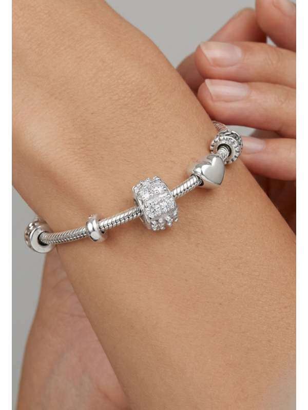 Maxte BD-JB320-SP Silver Round Bead With Cubic Zirconia… | Diademita