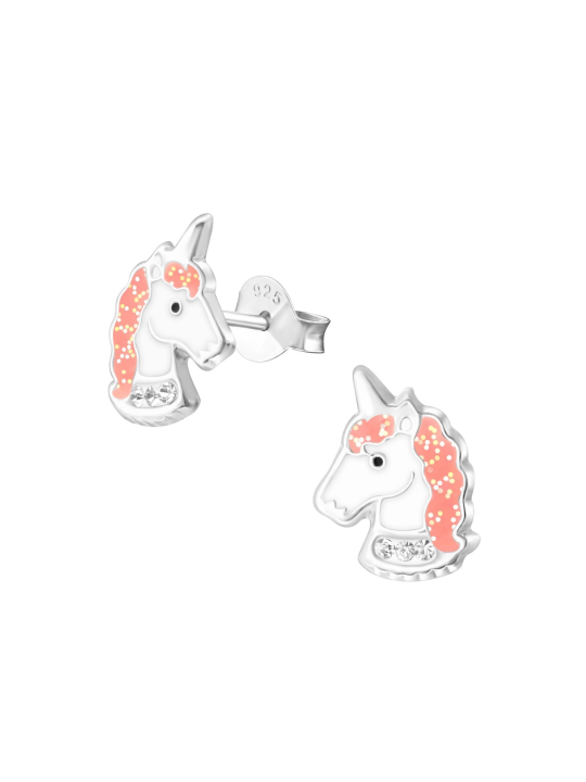 Maxte ES-APS3005-1-N5 Childrens Silver Unicorn Ear Studs… | Diademita