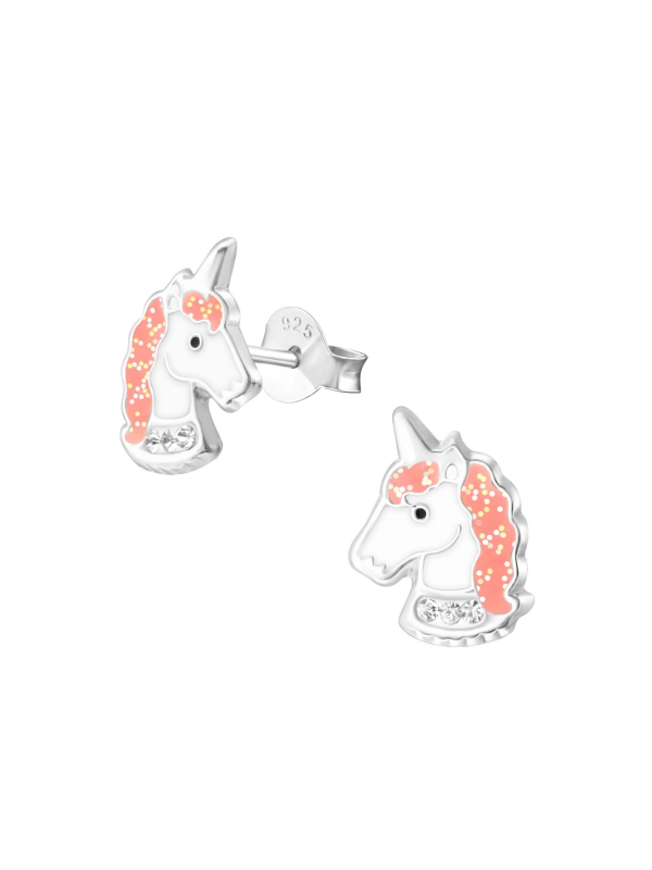 Maxte ES-APS3005-1-N5 Childrens Silver Unicorn Ear Studs… | Diademita