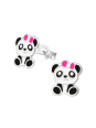 Maxte ES-APS1766-N2 Childrens Silver Panda Ear Studs… | Diademita