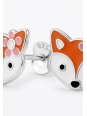 Maxte ES-APS4134-N2 Childrens Silver Fox Ear Studs With… | Diademita