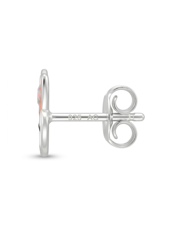 Maxte ES-APS4134-N2 Childrens Silver Fox Ear Studs With… | Diademita