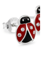 Maxte ES-APS4584-N1 Childrens Silver Ladybug Ear Studs… | Diademita