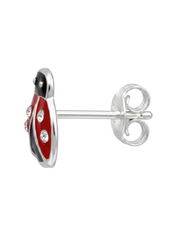 Maxte ES-APS4584-N1 Childrens Silver Ladybug Ear Studs… | Diademita
