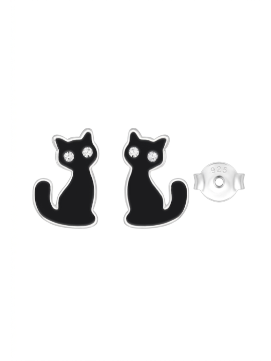 Maxte ES-APS4995-N1 Childrens Silver Fox Ear Studs With… | Diademita