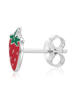 Maxte ES-APS1632-N2 Childrens Silver Strawberry Ear Studs | Diademita