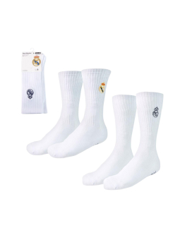 Chaussettes Real Madrid Lot de 2 – Blanc