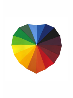 Regenschirm - Herzform - Manuelle Öffnung - Winddicht - 110 cm – Multicolor
