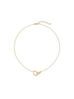 Gold-Plated Together Zirconia Necklace – Gold