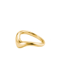 Thomas Sabo TR2544-M01-39 Gold-Plated Curved Ring with… | Diademita