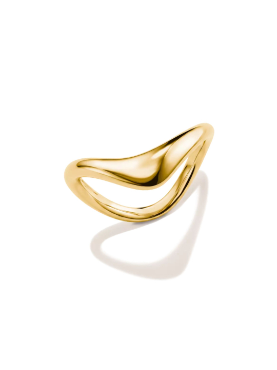 Thomas Sabo TR2544-M01-39 Gold-Plated Curved Ring with… | Diademita