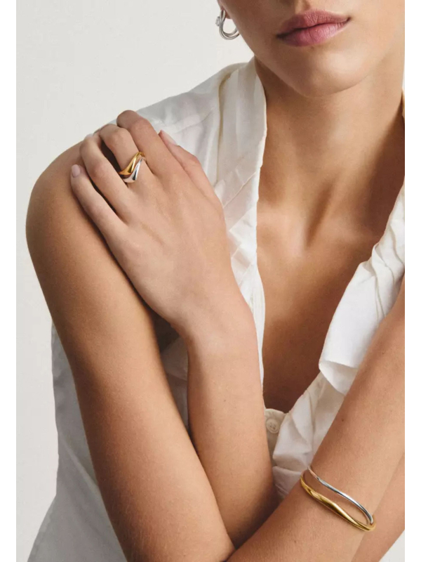Thomas Sabo TR2544-M01-39 Bague Plaquée Or au Design… | Diademita