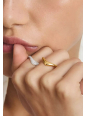 Thomas Sabo TR2544-M01-39 Gold-Plated Curved Ring with… | Diademita