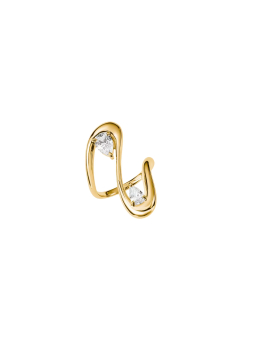 Thomas Sabo TR2545-M01-14 Gold-Plated Wave Ring with… | Diademita