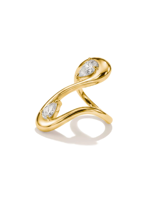 Thomas Sabo TR2545-M01-14 Gold-Plated Wave Ring with… | Diademita
