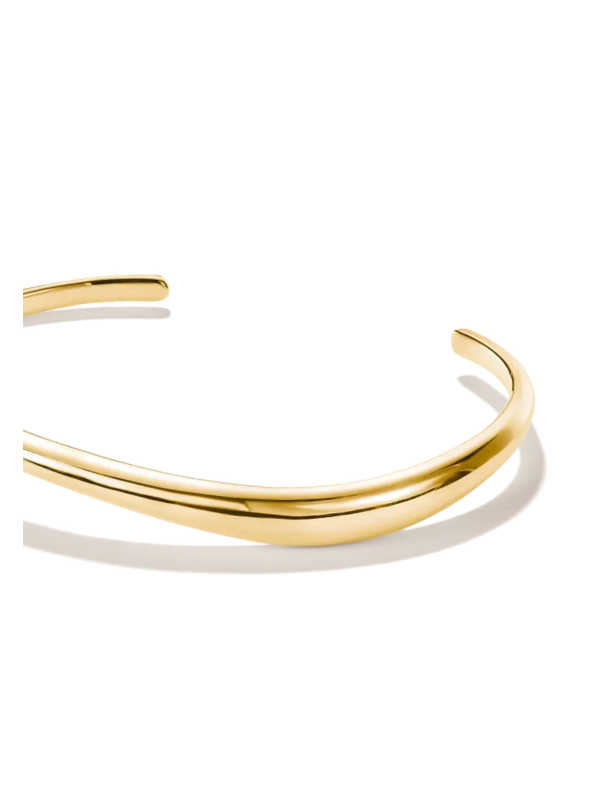 Thomas Sabo AR122-M01-39-L17 Gold-Plated Slim Wave Bangle | Diademita