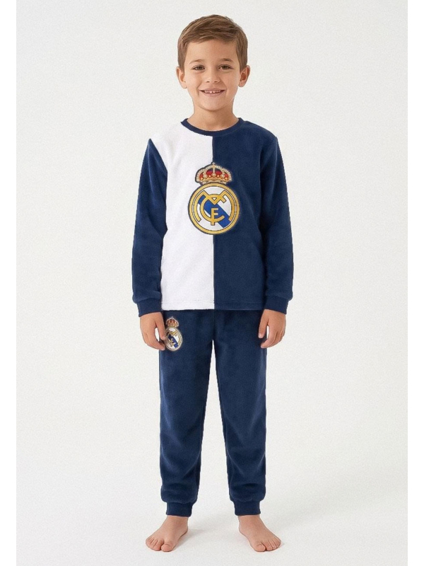 Cerda 2900003125 Jungen Coral-Fleece-Pyjama Real Madrid | Diademita