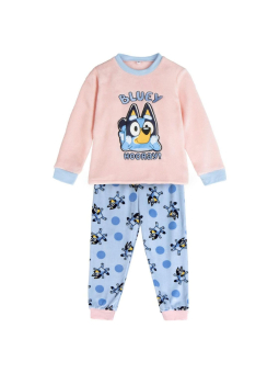 Mädchen Coral-Fleece-Pyjama Bluey – Pink