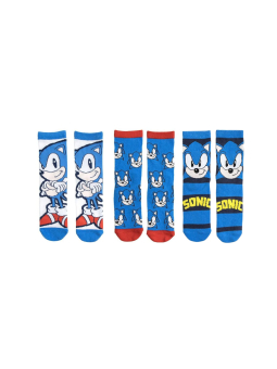 Cerda 2900002488 Chaussettes garçon Sonic lot de 3 | Diademita