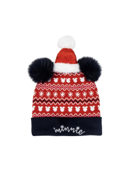 Cerda 2200010591 Minnie Mouse Christmas Knitted Beanie | Diademita