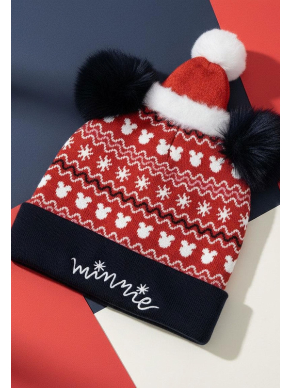 Cerda 2200010591 Minnie Mouse Christmas Knitted Beanie | Diademita