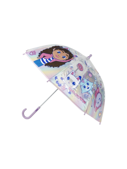 Kids Gabby’s Dollhouse Transparent Manual Umbrella 45 cm – Transparent