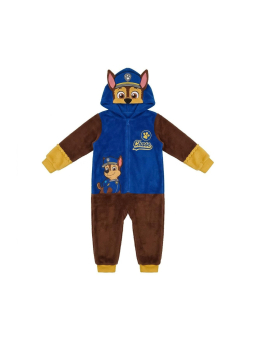 Coral-Fleece-Schlafoverall Paw Patrol mit Kapuze – Blau