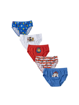 Lot de 5 Slips en Coton avec Motifs Paw Patrol et Pochette – Multicolor