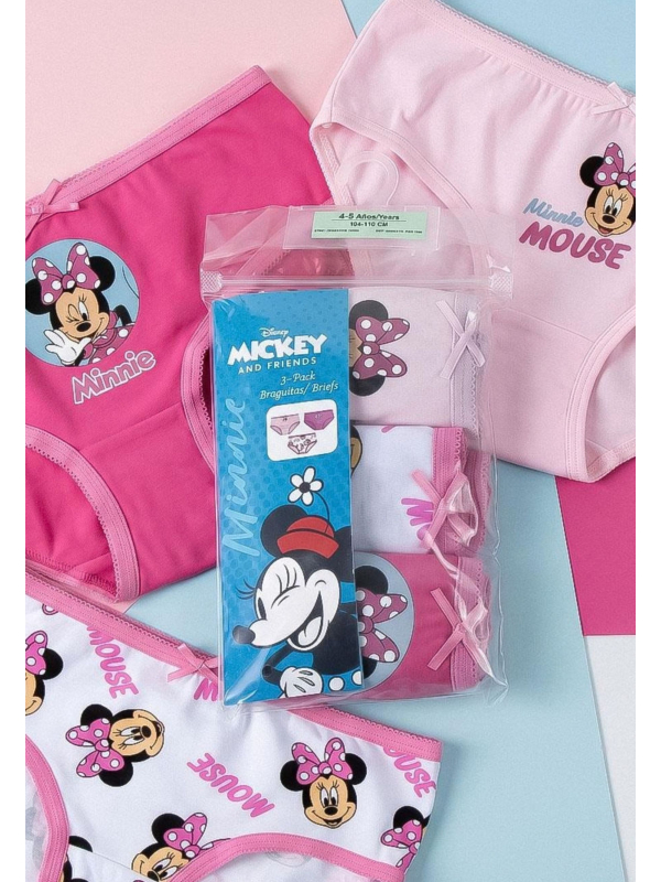 Cerda 2900003313 3-Pack Cotton Briefs with Minnie Designs | Diademita