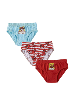 Cerda 2900003312 3er-Pack Baumwollslips mit Marvel Motiven | Diademita