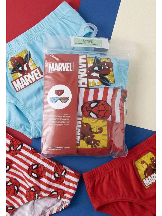 Cerda 2900003312 3-Pack Cotton Briefs with Marvel Designs | Diademita