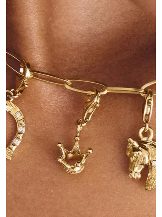 Thomas Sabo 0887-M01-39 Vergoldeter Kronen Charm-Anhänger | Diademita
