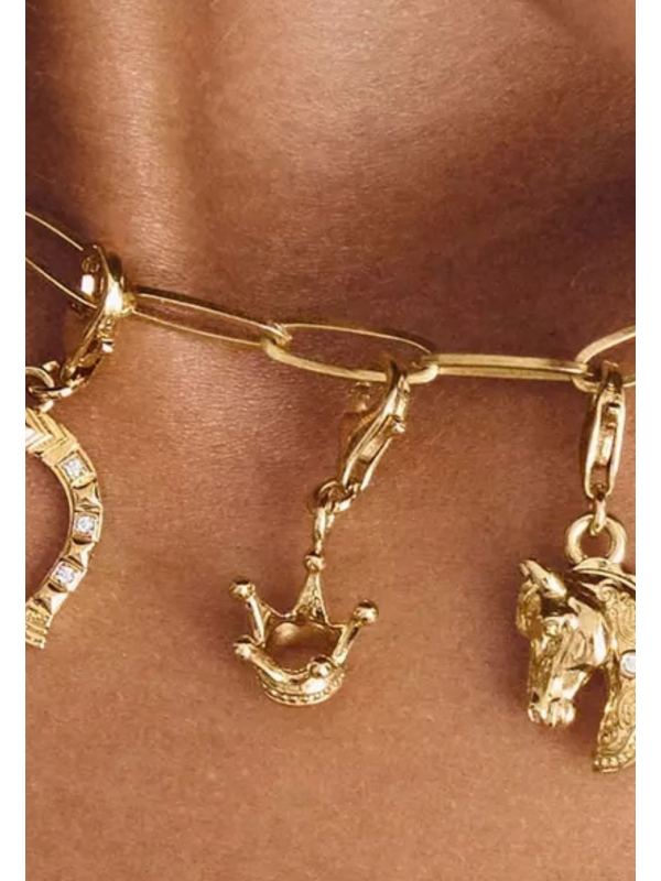 Thomas Sabo 0887-M01-39 Vergoldeter Kronen Charm-Anhänger | Diademita