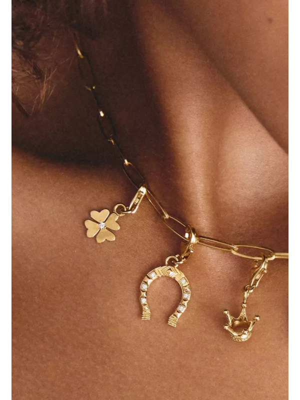 Thomas Sabo 2248-M01-14 Charm Pendentif Trèfle Plaqué Or… | Diademita