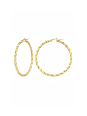 Maxte SEG-1623-GD Goldfarbene Gedrehte Edelstahl-Creolen | Diademita