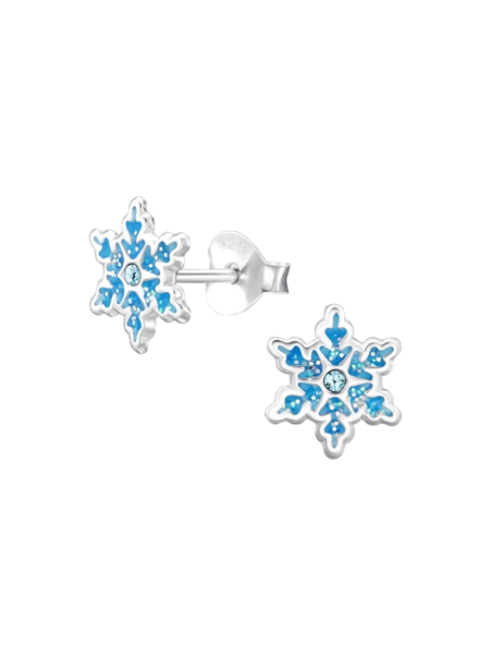 Maxte ES-APS5378-N2-AQB Children's Silver Snowflake Ear… | Diademita